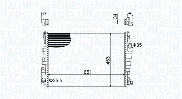 MAGNETI MARELLI Radiators, Motora dzesēšanas sistēma 350213152000 Dzesēšanas radiatori MAGNETI MARELLI Alfa Romeo GIULIA 350213152000