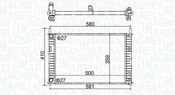 MAGNETI MARELLI Radiateur du moteur 350213152700 Radiateur liquide de refroidissement MAZDA MAGNETI MARELLI 350213152700