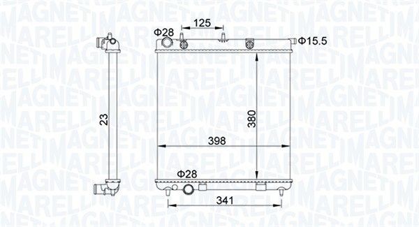 MAGNETI MARELLI Radiatore motore 350213153700 MAGNETI MARELLI 350213153700 Radiatore motore