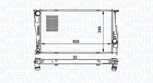 MAGNETI MARELLI Radiator, motorkjøling 350213157500 Radiator MAGNETI MARELLI BMW 2-serie 350213157500