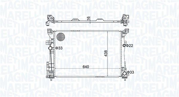 MAGNETI MARELLI Kühler, Motorkühlung 350213158600 Autokühler MAGNETI MARELLI Daihatsu EXTOL 350213158600