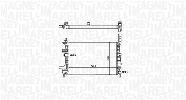 Radiateur du moteur MAGNETI MARELLI 350213159700 MAGNETI MARELLI 350213159700: Radiateur moteur Ford C-MAX 2011