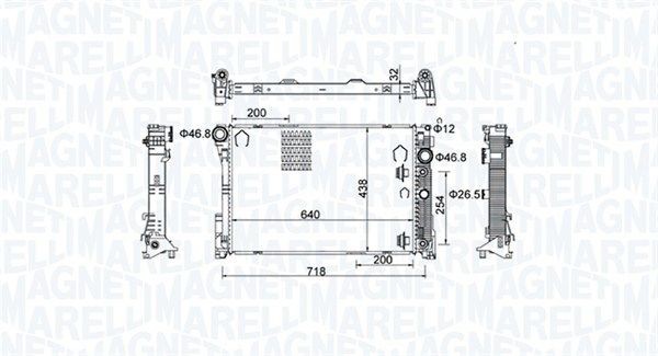 MAGNETI MARELLI Radiateur 350213159800 350213159800 Radiateur, koelvloeistof CHRYSLER PT CRUISER MAGNETI MARELLI
