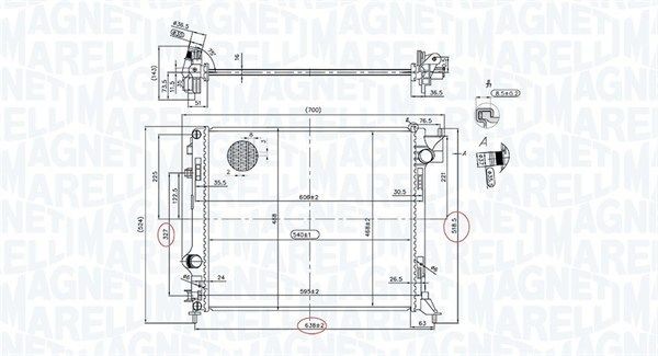 MAGNETI MARELLI Radiatore motore 350213163200 350213163200 Radiatore MAGNETI MARELLI NISSAN CHERRY costo