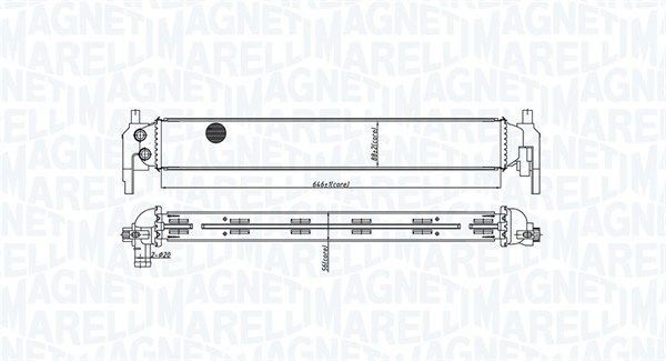 Radiatore motore MAGNETI MARELLI 350213166800 BM1668 MAGNETI MARELLI 350213166800 Radiatore acqua Volkswagen MAGGIOLINO 2001