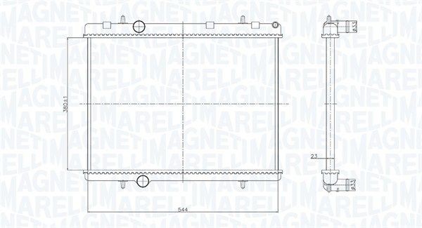 MAGNETI MARELLI Radiateur du moteur 350213167800 Peugeot 108 Radiateur moteur MAGNETI MARELLI 350213167800