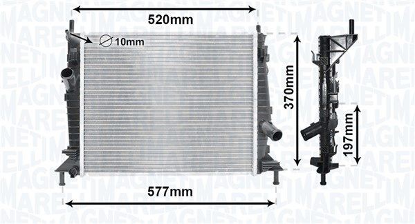 MAGNETI MARELLI Ψυγείο, ψύξη κινητήρα 350213169900 MAGNETI MARELLI 350213169900 Ψυγειο νερου Mazda 3 BK τιμες