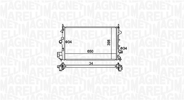 MAGNETI MARELLI Radiator, motorkjøling 350213173700 Radiator MAGNETI MARELLI Opel CAMPO 350213173700