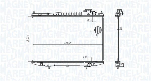 MAGNETI MARELLI Kylare 350213174500 350213174500 MAGNETI MARELLI kylare NISSAN CHERRY