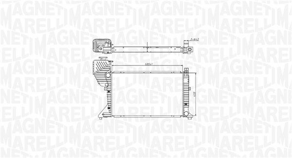 MAGNETI MARELLI Køler, motorkøling 350213177400 Køler Mercedes-Benz 909 350213177400 MAGNETI MARELLI