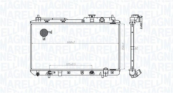 Radiateur MAGNETI MARELLI 350213178200 MAGNETI MARELLI 350213178200 Radiateur, koelvloeistof HONDA CR-V 2000