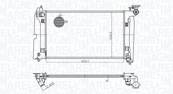 MAGNETI MARELLI Radiador, arrefecimento do motor 350213178300 350213178300 Radiador MAGNETI MARELLI PORSCHE 718