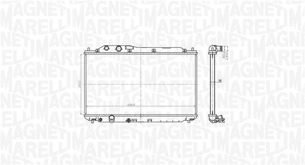 MAGNETI MARELLI Radiaator, mootorijahutus 350213178700 MAGNETI MARELLI 350213178700 Mootori radiaator Civic VIII Sedaan (FD, FA) originaal hind