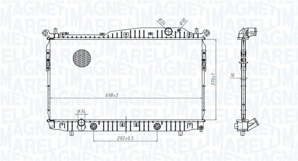 Radiatore motore MAGNETI MARELLI 350213179600 MAGNETI MARELLI 350213179600 costo Radiatore Chevy S10 2024