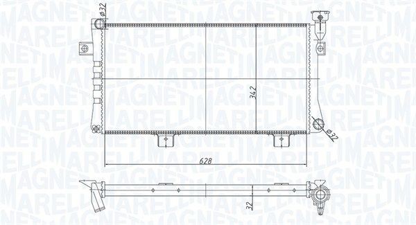 MAGNETI MARELLI Radiators, Motora dzesēšanas sistēma 350213180600 Dzesēšanas radiatori SMART MAGNETI MARELLI 350213180600
