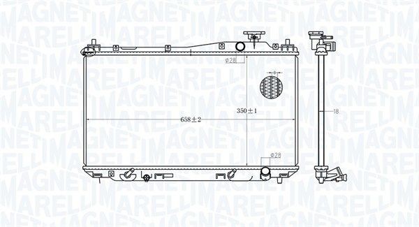 MAGNETI MARELLI Radiator, motorkjøling 350213182700 350213182700 Radiator HONDA CR-Z MAGNETI MARELLI