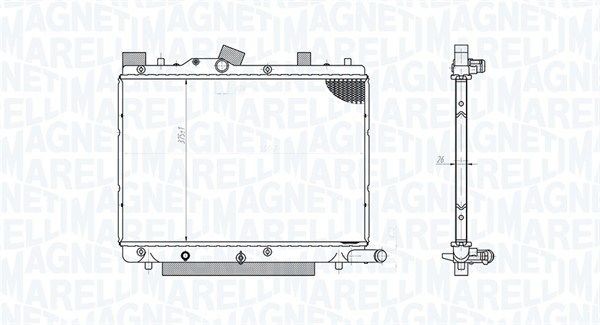 MAGNETI MARELLI Radiateur du moteur 350213182800 350213182800 Radiateur de refroidissement SUZUKI SJ 410 MAGNETI MARELLI