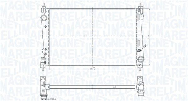 MAGNETI MARELLI Kühler, Motorkühlung 350213184300 MAGNETI MARELLI 350213184300 Kühler, Motorkühlung