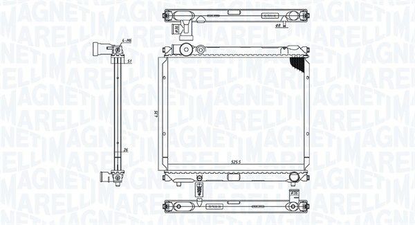 MAGNETI MARELLI Radiateur du moteur 350213185900 Suzuki SJ 410 Module de refroidissement MAGNETI MARELLI 350213185900