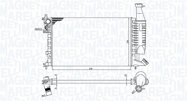 MAGNETI MARELLI Radiateur du moteur 350213186400 Peugeot 108 Radiateur de refroidissement moteur MAGNETI MARELLI 350213186400