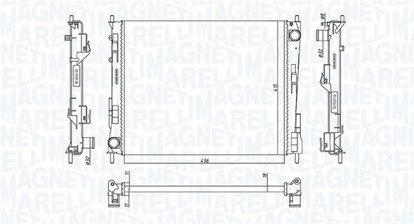 MAGNETI MARELLI Radiateur 350213186800 Koelmodule MAGNETI MARELLI PT CRUISER 350213186800 goedkoop