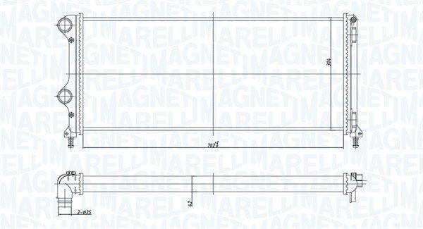 MAGNETI MARELLI Radiator, motorkjøling 350213187200 Radiator motor MAGNETI MARELLI Ford USA THUNDERBIRD 350213187200