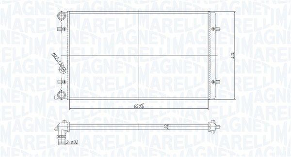 MAGNETI MARELLI Radiateur du moteur 350213190800 Subaru IMPREZA Radiateur de refroidissement moteur MAGNETI MARELLI 350213190800