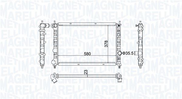 MAGNETI MARELLI Radiators, Motora dzesēšanas sistēma 350213192100 Ūdens radiatori MAGNETI MARELLI GIULIA 350213192100 lēti