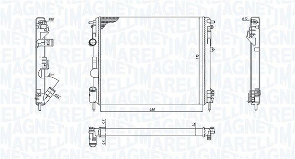 MAGNETI MARELLI Radiatore motore 350213192600 350213192600 costo Radiatore NISSAN CHERRY MAGNETI MARELLI
