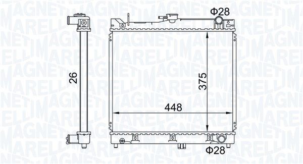 MAGNETI MARELLI Radiaator, mootorijahutus 350213192700 350213192700 Jahutusradiaator SUZUKI VITARA MAGNETI MARELLI