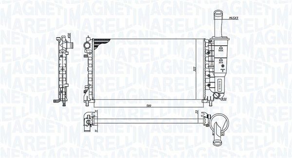 MAGNETI MARELLI Radiador, arrefecimento do motor 350213194200 350213194200 Radiador arrefecimento PORSCHE 718 MAGNETI MARELLI