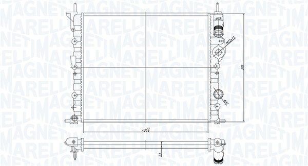 MAGNETI MARELLI Ψυγείο, ψύξη κινητήρα 350213194700 350213194700 Ψυγειο νερου RENAULT 19 MAGNETI MARELLI