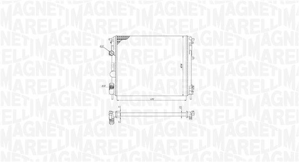 MAGNETI MARELLI Radiateur du moteur 350213195200 Nissan NV200 Radiateur de refroidissement moteur MAGNETI MARELLI 350213195200