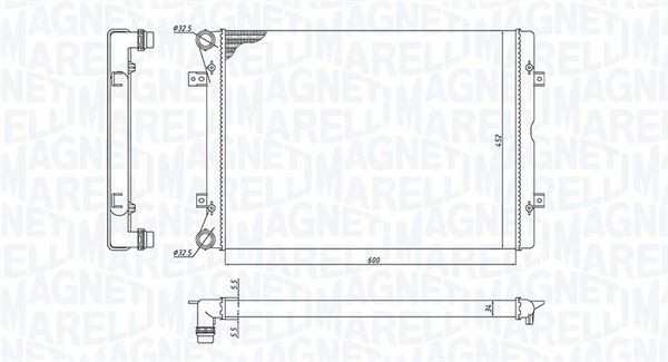 MAGNETI MARELLI Radiateur 350213196100 Ford GRANADA Radiator MAGNETI MARELLI 350213196100