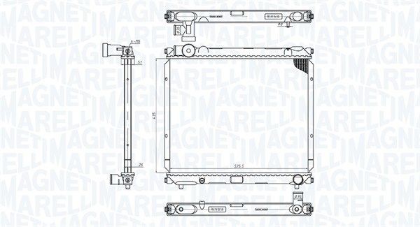 MAGNETI MARELLI Køler, motorkøling 350213200700 Radiator MAGNETI MARELLI GRAND VITARA 350213200700 billig