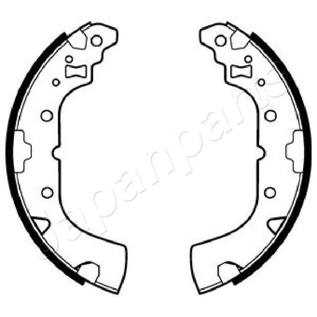 JAPANPARTS Kit ganasce freni GF-523AF GF-523AF costo Ganasce freno JAPANPARTS MITSUBISHI MIRAGE