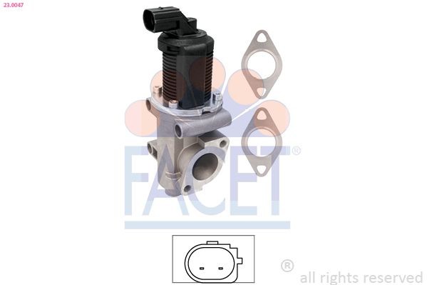FACET AGR - Ventil 23.0047 EGR ventil FACET QUBO 23.0047 lacné