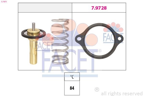 FACET Termostat chladenia 7.7971 FACET 7.7971 Termostat VAUXHALL Insignia Mk2 (B) Hatchback (Z18) lacné