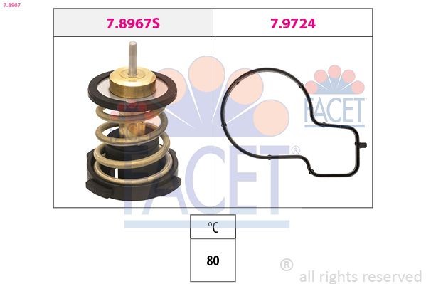 FACET Kühlwasserthermostat 7.8967 7.8967 FACET Caddy V California (SBB, SBJ) Thermostat kaufen