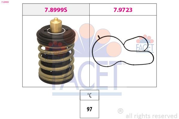 FACET Thermostaat, koelvloeistof 7.8999 FACET 7.8999 Thermostaat, koelvloeistof Leon (KL1) originele prijs