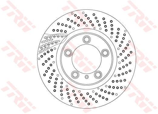 TRW Δισκόπλακα DF6541S TRW DF6541S Δισκόπλακα Porsche 718 Cabrio τιμες