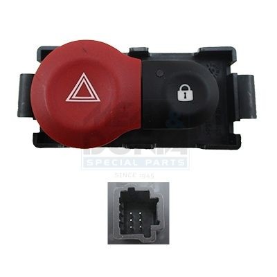 MEAT & DORIA Interrupteur de signal de détresse 23647 23647 Bouton feux de détresse IVECO Daily MEAT & DORIA