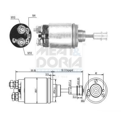 MEAT & DORIA Elettromagnete motorino avviamento 46325 MEAT & DORIA 46325 Elettrocalamita motorino avviamento Iveco Daily 3 originale prezzo