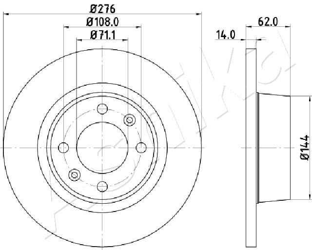 ASHIKA Δισκόπλακα 61-00-0604 Δίσκοι ASHIKA DS4 61-00-0604 φθηνά
