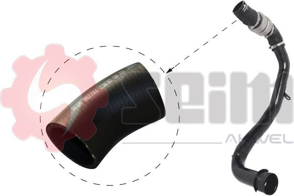 SEIM Ladeluftslange 981744 Intercooler rør SEIM Fiat 1500-2300 981744