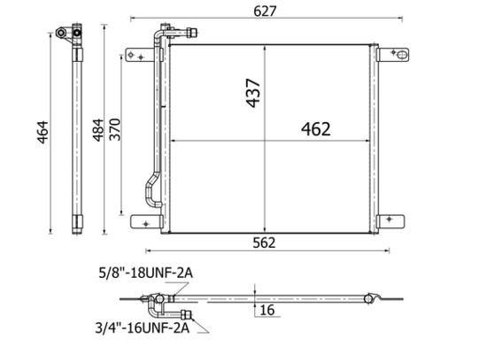 MAHLE Lauhdutin, ilmastointilaite AC 521 000S MAHLE AC 521 000S TGE UY ilmastoinnin lauhdutin vaihto hinta