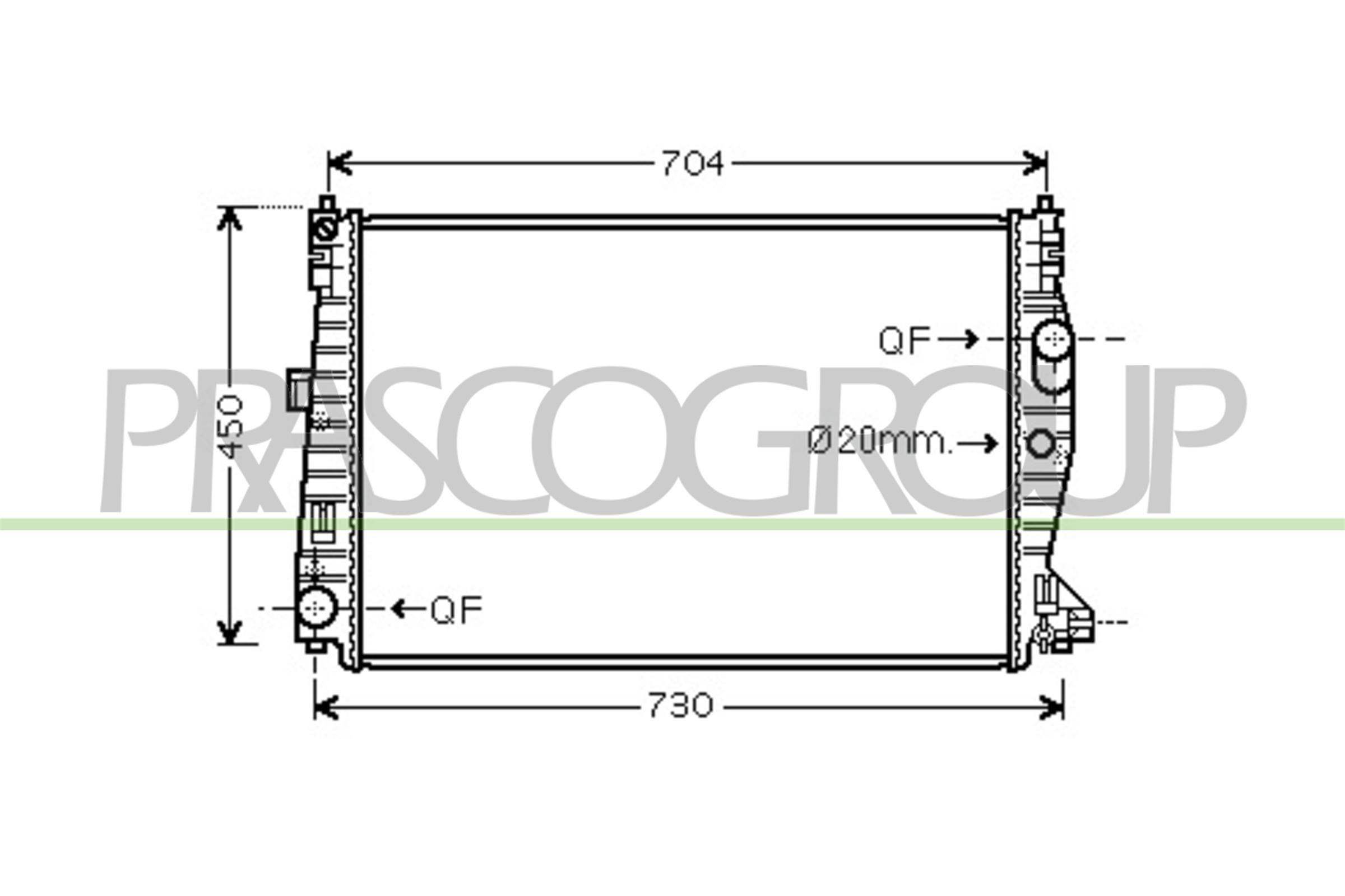 Chladič motora PRASCO AA090R002 PRASCO AA090R002 Chladič vody ALFA ROMEO SPIDER 2011