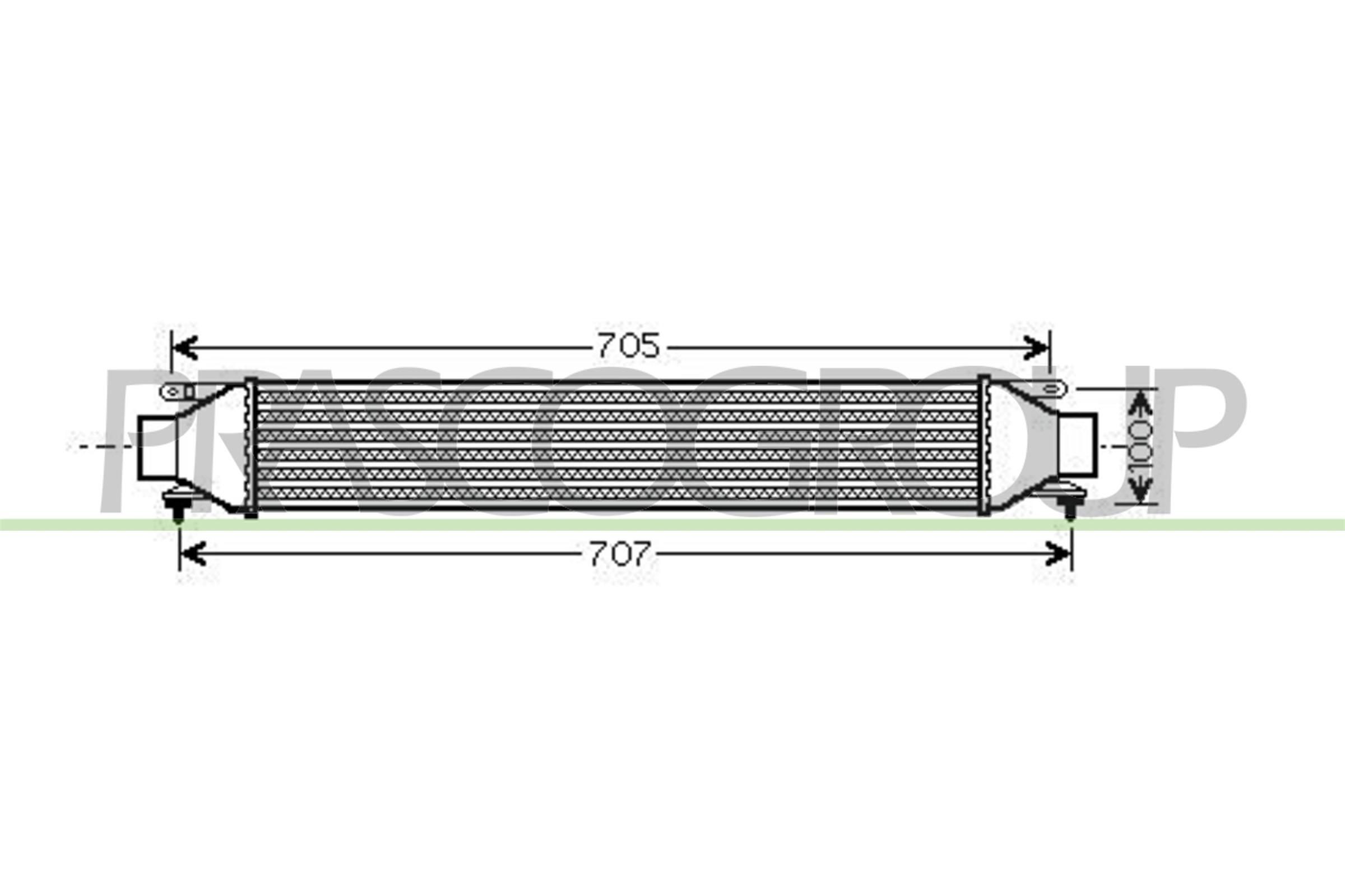 PRASCO Intercooler AA210N004 Ladeluftkjøler PRASCO 146 AA210N004 billige