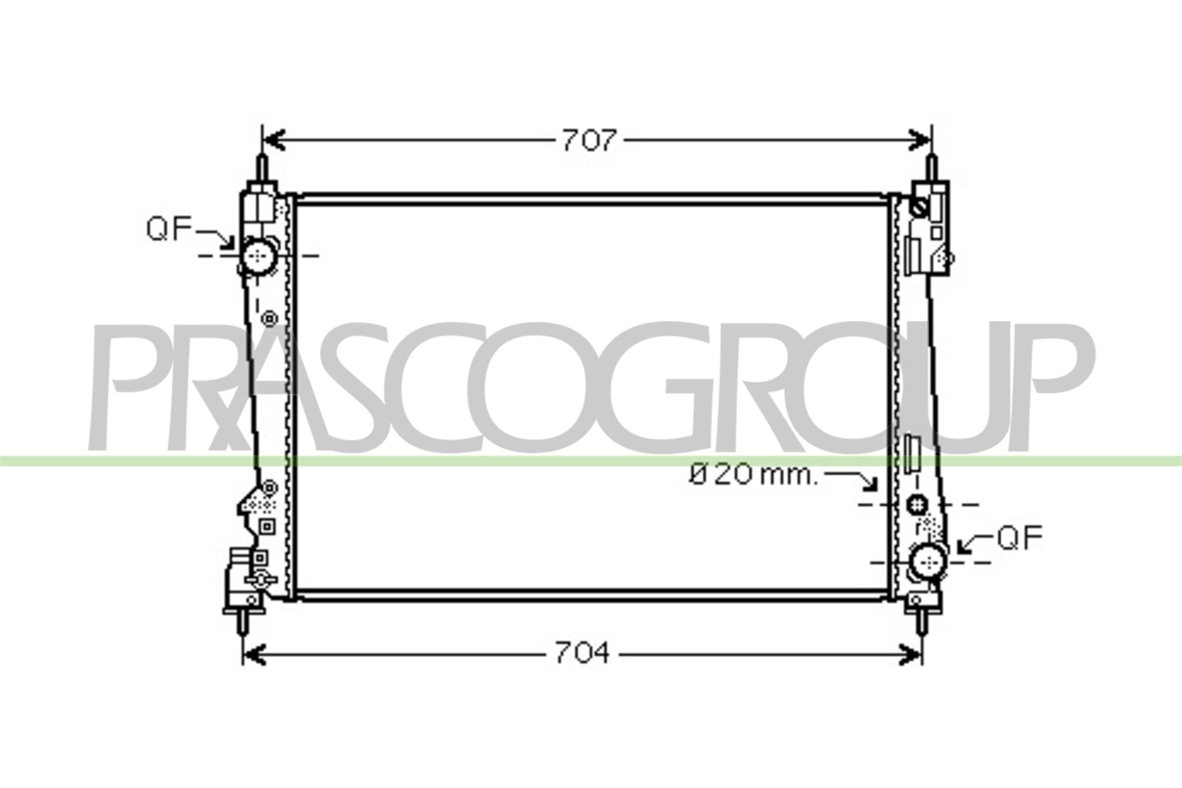 PRASCO Engine radiator AA210R006 AA210R006 PRASCO radiator OPEL CORSA