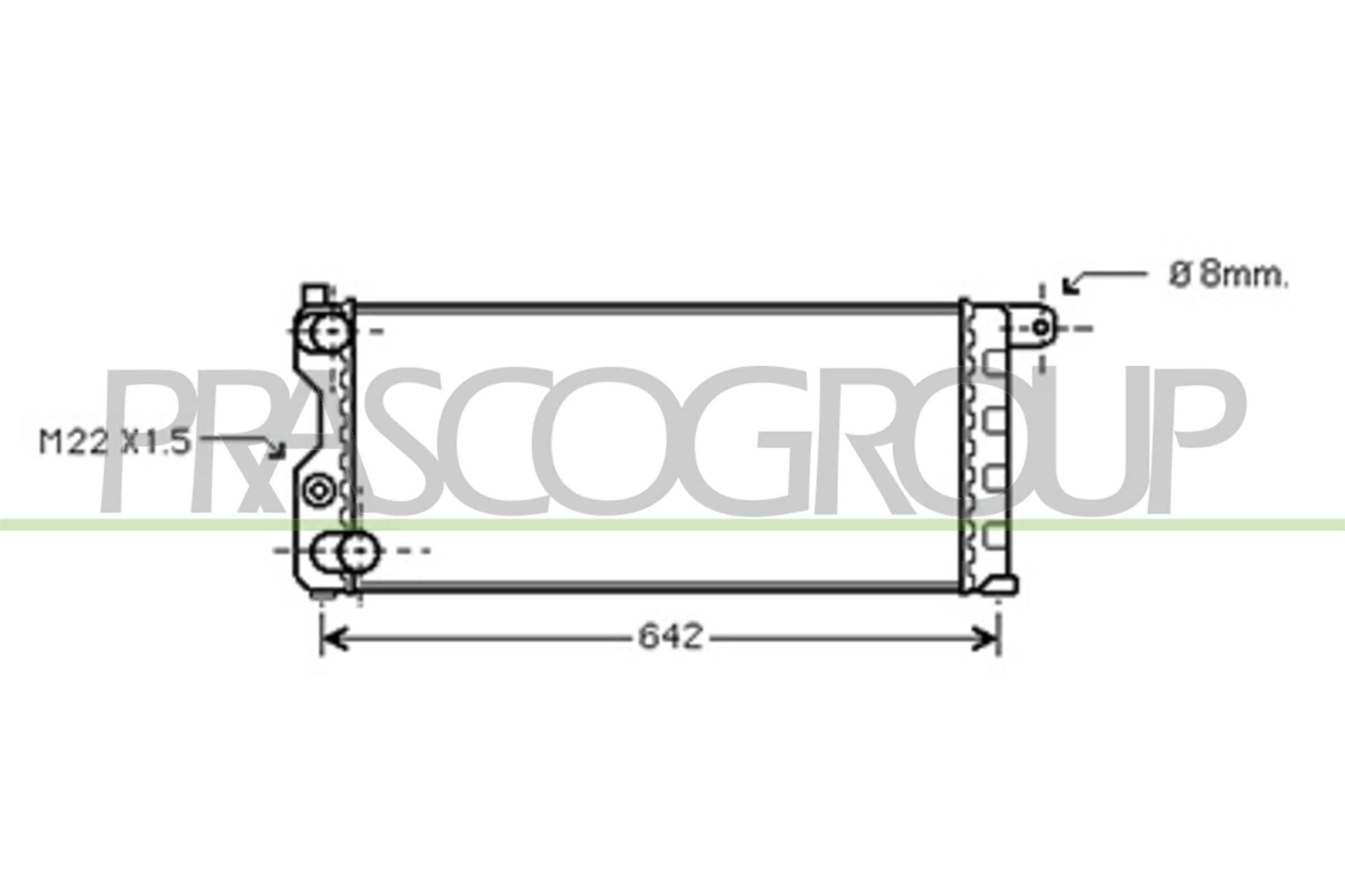 PRASCO Chladič motora AB017R001 Chladič motora PRASCO Ford USA F-150 AB017R001